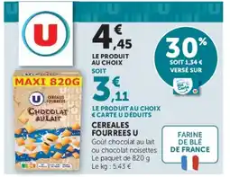 Super U CEREALES FOURRÉES U offre
