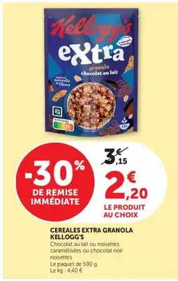 Super U Kellogg's Extra Granola offre