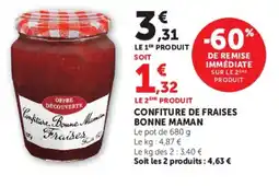 Hyper U BONNE MAMAN CONFITURE DE FRAISES offre