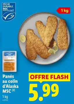 Lidl Panés au colin d'Alaska MSC offre