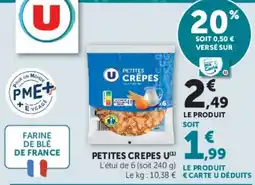 Super U U PETITES CRÊPES offre