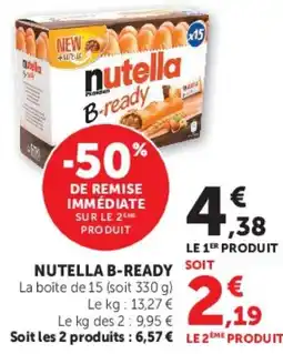 Hyper U Nutella B-ready offre