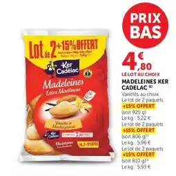 Super U Ker Cadelac Madeleines offre