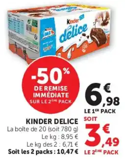 Hyper U Kinder Delice offre