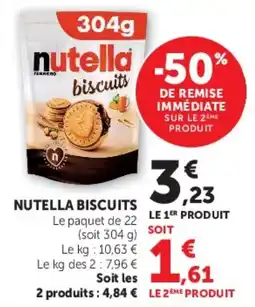 Hyper U Nutella biscuits offre