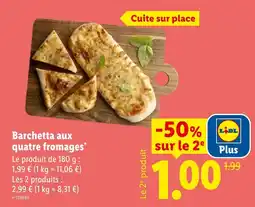Lidl Barchetta aux quatre fromages offre