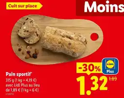 Lidl Pain sportif offre