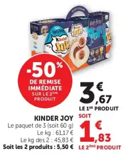 Super U Kinder Joy offre