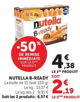 Super U Nutella B-Ready offre