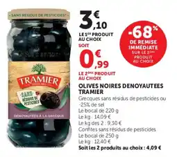 Hyper U TRAMIER Olives noires dénoyautées offre