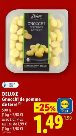 Lidl Deluxe Gnocchi de pomme de terre offre