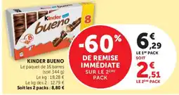 Super U Kinder Bueno offre
