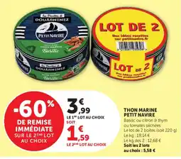 Hyper U PETIT NAVIRE THON MARINE offre