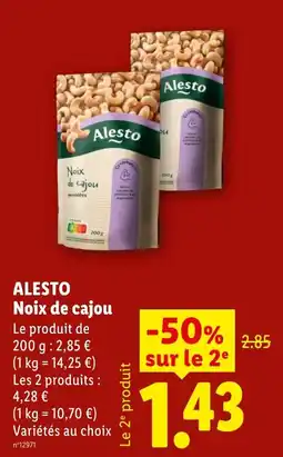 Lidl ALESTO Noix de cajou offre