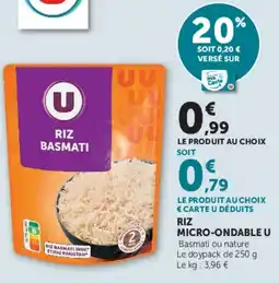 Hyper U U Riz Basmati offre