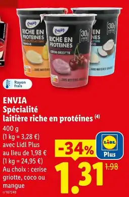 Lidl ENVIA Spécialité laitière riche en protéines offre