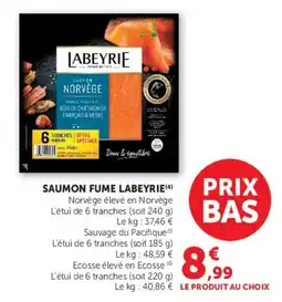 Hyper U LABEYRIE SAUMON FUME offre