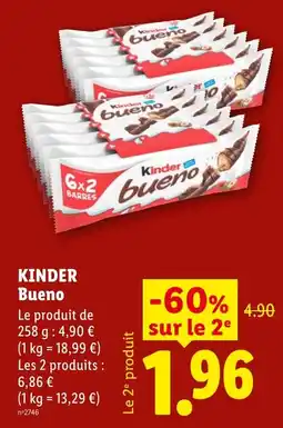 Lidl Kinder Bueno offre