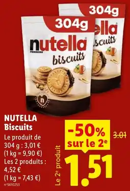 Lidl Nutella Biscuits offre