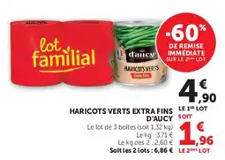 Super U D'AUCY HARICOTS VERTS offre