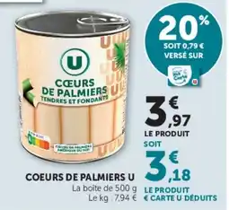 Super U U Cœurs de palmiers offre