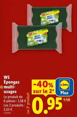Lidl W5 Éponges multi-usages offre