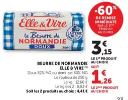 Hyper U Elle & Vire Beurre de Normandie offre