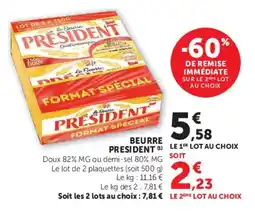 Super U Président Beurre offre