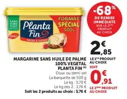 Hyper U Planta Fin Margarine offre
