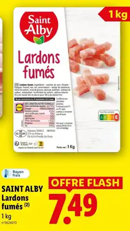Lidl Saint Alby Lardons fumés offre