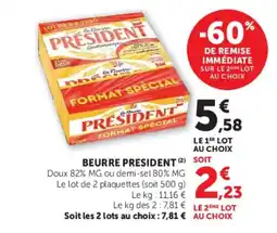 Hyper U Président Beurre offre
