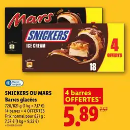 Lidl SNICKERS Barres glacées offre
