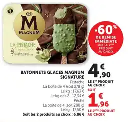 Super U MAGNUM BATONNETS GLACES SIGNATURE offre