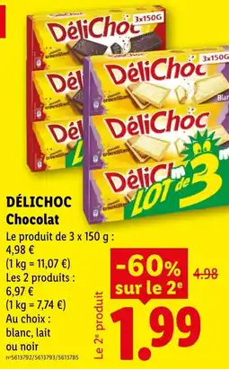 Lidl DéliChoc Chocolat offre