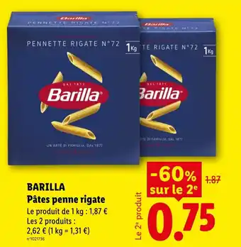 Barilla Pâtes penne rigate