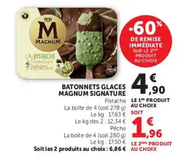 Hyper U MAGNUM BATONNETS GLACES SIGNATURE offre
