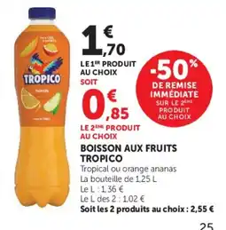Hyper U TROPICO Boisson aux fruits offre