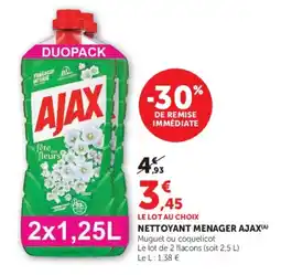 Super U AJAX NETTOYANT MENAGER offre