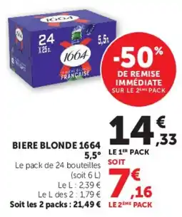 Hyper U 1664 Biere blonde offre