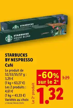 Lidl STARBUCKS BY NESPRESSO Café offre