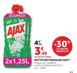 Hyper U AJAX NETTOYANT MENAGER offre