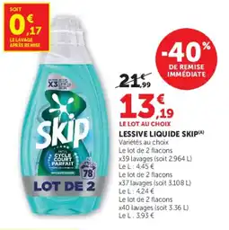 Hyper U SKIP Lessive liquide offre