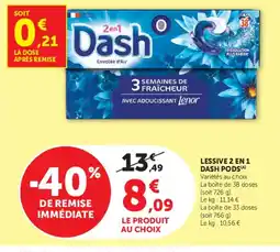 Hyper U Dash Lessive 2 en 1 offre