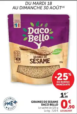 Super U Daco Bello Graines de sesame offre