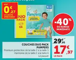 Hyper U Pampers Couches Duo Pack offre