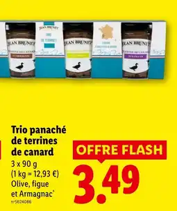 Lidl JEAN BRUNET Trio de terrines de canard offre