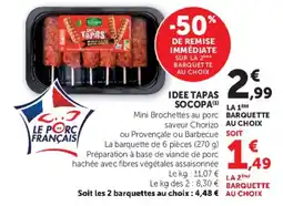 Hyper U SOCOPA IDEE TAPAS offre