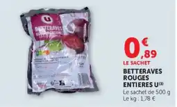 Super U G Betteraves rouges entières offre
