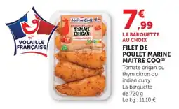 Hyper U MAITRE COQ Filet de poulet marine offre