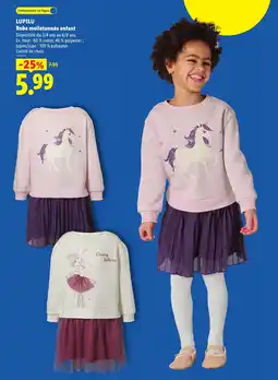 Lidl Lupilu robe molletonnée enfant offre